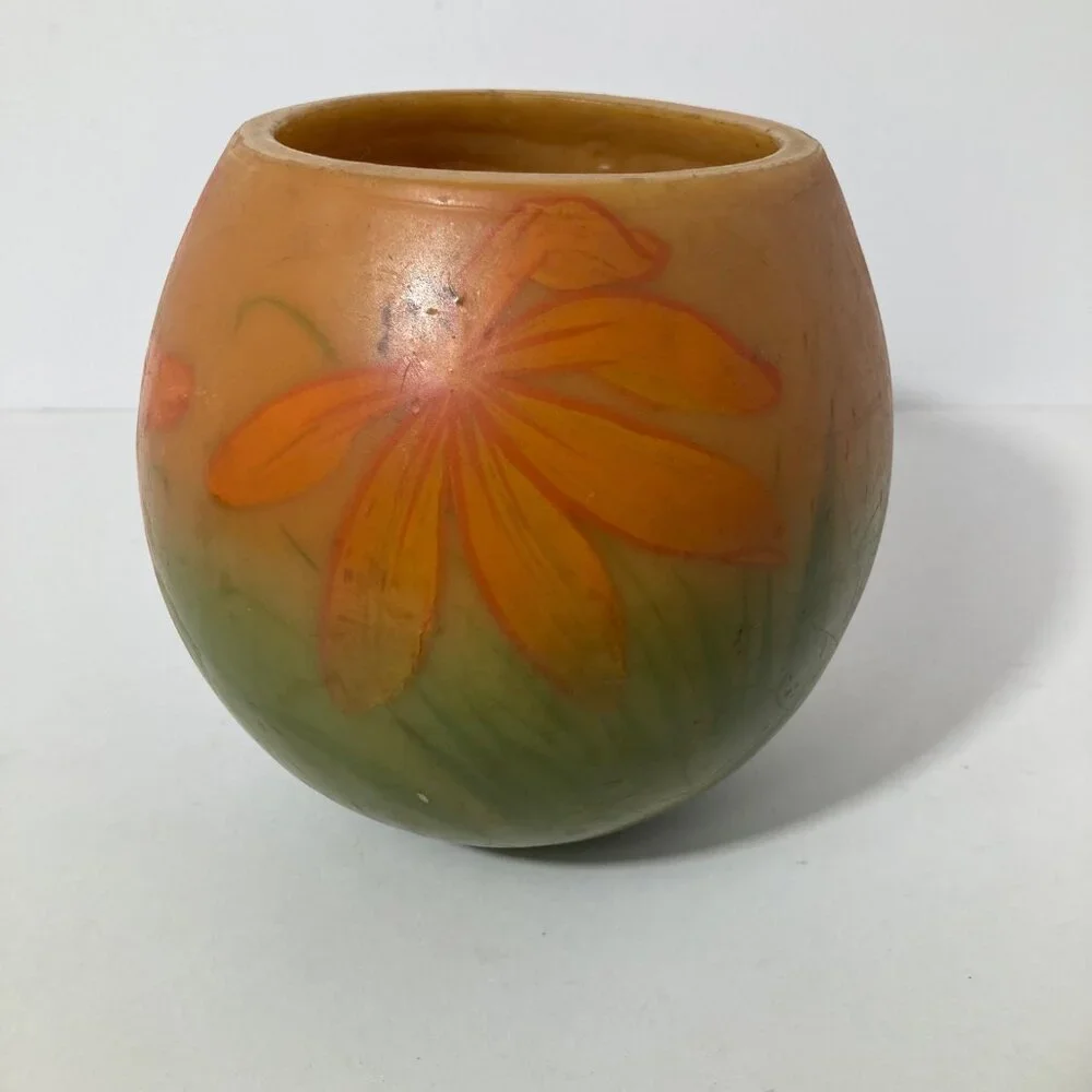 Vintage 70s Beeswax Luminary Candle‎ Holder 5.5 x 6